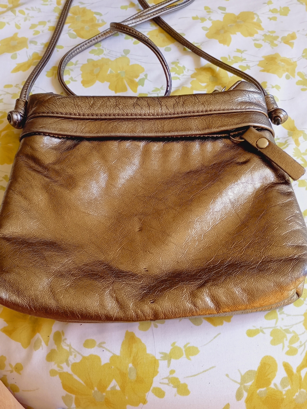 Women’s Metallic Bronze Crossbody Bag - Stylish Everyday Carryby Park Ave
